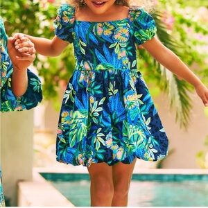 Lilly Pulitzer Vibrant Blue and Green Kids Dress